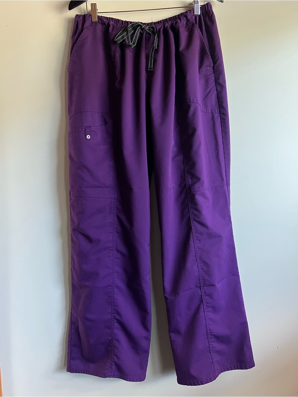 Scrubstar Women’s XXL Purple Scrub Pants Drawstring Cargo Medical Nursing